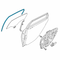 OEM 2015 Hyundai Genesis Run-Rear Door Window Glass, LH Diagram - 83530-B1000