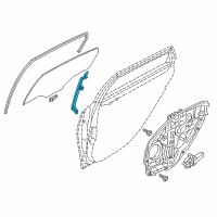 OEM 2015 Hyundai Genesis Run&Channel-Rear Door Delta Lower, RH Diagram - 83545-B1000