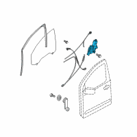 OEM 2007 Infiniti QX56 Motor Assembly - Regulator, LH Diagram - 80731-9FJ0A