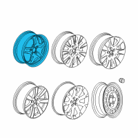 OEM 2011 Buick LaCrosse Wheel, Steel Diagram - 9598032