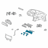 OEM 2009 Honda Accord Control Assy., Auto Air Conditioner *NH693L* (QP GUN METALLIC) Diagram - 79600-TA0-L01ZA