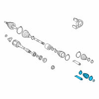 OEM 2014 Lexus ES300h Boot Kit, Front Drive Shaft Diagram - 04438-33140