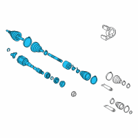 OEM 2018 Lexus ES350 Shaft Assembly, Front Drive Diagram - 43420-06B00