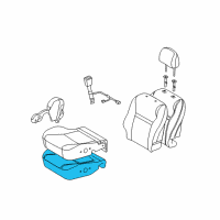 OEM 2009 Pontiac Vibe Pad, Driver Seat Cushion Diagram - 19184959