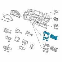 OEM 2012 Honda Odyssey Control Assy., Auto Air Conditioner *NH365L* (BLACK METALLIC) Diagram - 79600-TK8-A41ZA