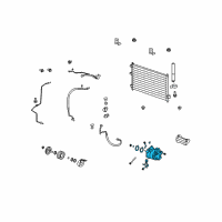 OEM 2010 Acura RDX Compressor Diagram - 38810-RWC-A03