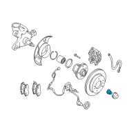 OEM 1995 Infiniti J30 Nut-Lock, Front Wheel Bearing Diagram - 01225-00591