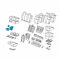 OEM Hummer H3 Holder, Rear Seat Cup Diagram - 15255364