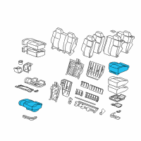 OEM Hummer H3 Cushion Asm-Rear Seat *Morocco Diagram - 15295661