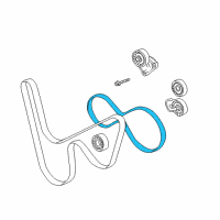 OEM 1998 Chevrolet Corvette AC Belt Diagram - 19172680