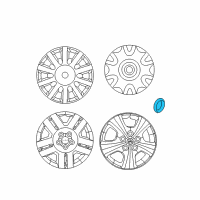 OEM Chrysler Sebring Wheel Center Cap Diagram - 5105716AB