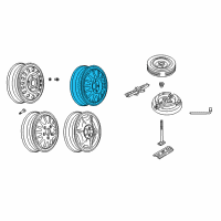 OEM 2004 Buick Regal Wheel Rim-15X6 Aluminum 52Mm Outside (Machine Face) *Silver Spark Diagram - 9593905