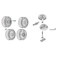 OEM Saturn Fits Wheel Lug Nut Cover Set Diagram - 21010626