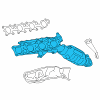 OEM 2021 Lexus GX460 Exhaust Manifold Assembly, Right Diagram - 17140-38130