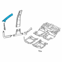 OEM Jeep Cherokee Panel-A Pillar Inner Diagram - 1UC96HDAAC