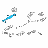 OEM 2013 Kia Optima Center Muffler Assembly Diagram - 286504C120