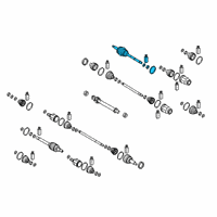 OEM 2021 Hyundai Veloster N Joint & Shaft Kit-Front Axle W Diagram - 49525-K9100