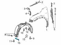 OEM 2022 Lexus NX350 SHIELD, FR FENDER SP Diagram - 53895-78020