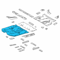 OEM 2017 Toyota Highlander Front Floor Pan Diagram - 58111-0E917