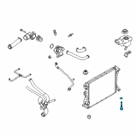 OEM 2011 Ford E-150 Radiator Assembly Plug Diagram - FOAZ-8115-A