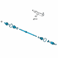 OEM 2013 Honda Civic Driveshaft Assembly, Driver Side Diagram - 44306-TT1-A01