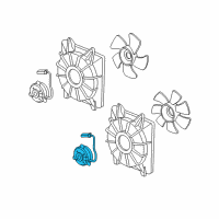 OEM 2007 Honda Civic Motor, Cooling Fan (Denso) Diagram - 38616-RFE-003