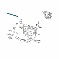 OEM 2010 Buick Lucerne Sealing Strip Asm-Front Side Door Window Inner Diagram - 25842702