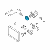 OEM Infiniti Pulley-Fan & Water Pump Diagram - 21051-AR700