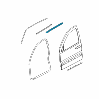 OEM 2004 Jeep Liberty WEATHERSTRIP-Door Belt Diagram - 55360643AB