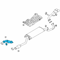 OEM 2014 Kia Sorento Front Muffler Assembly Diagram - 286102W300