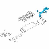OEM 2014 Hyundai Santa Fe Sport Rear Muffler Assembly Diagram - 28710-4Z300