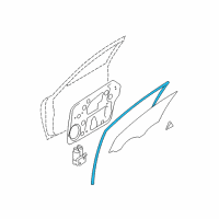 OEM 2009 Hyundai Sonata Run-Front Door Window Glass LH Diagram - 82530-3K000