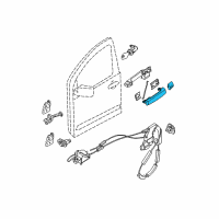 OEM 2015 Nissan Frontier Front Door Outside Handle Assembly, Left Diagram - 806B1-ZP60E