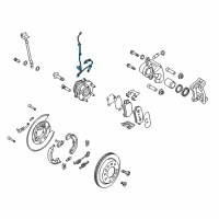OEM 2016 Hyundai Tucson Sensor Assembly-Abs Real Wheel , LH Diagram - 95680-D3200