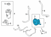 OEM 2013 Ford E-350 Super Duty Power Steering Pump Diagram - BC2Z-3A696-A