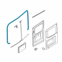 OEM 2018 Nissan NV1500 Weatherstrip-Back Door Opening Diagram - 90832-1PC2A