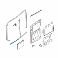 OEM 2018 Nissan NV1500 Weatherstrip-Back Door, LH Diagram - 90831-1PA0A