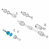 OEM 2020 Hyundai Elantra Boot Kit-Front Axle Wheel Side Diagram - 49536-F2300