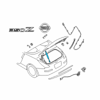 OEM 2008 Nissan 350Z STAY ASSY-TRUNK LID Diagram - 84430-CE40A