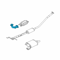 OEM 2001 Kia Sephia Front Pipe Assembly Diagram - 0K2NA40500A