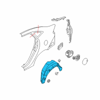 OEM 2018 Ford Fiesta Wheelhouse Liner Diagram - AE8Z-54278B51-A