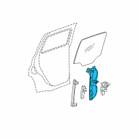 OEM 2006 Chevrolet HHR Rear Side Door Window Regulator Assembly Diagram - 22714333