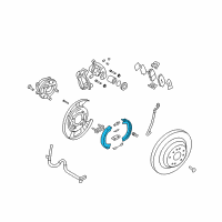 OEM Hyundai Genesis Shoe & Lining Kit-Rear Parking Brake Diagram - 58305-3MA00