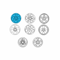 OEM 2000 Ford Mustang Wheel, Alloy Diagram - YR3Z1007AA