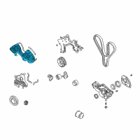 OEM Kia Optima Gasket-Timing Belt Cover Diagram - 2136637100