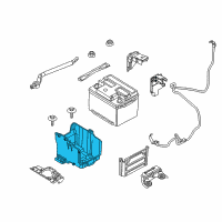 OEM 2011 Ford Fiesta Battery Tray Diagram - AE8Z-10732-B