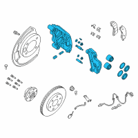 OEM Nissan Titan XD Caliper Assy-Front LH, W/O Pad & Shim Diagram - 41011-1PA1B