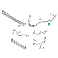OEM Ford F-150 Cooler Pipe Clip Diagram - FL3Z-7N291-A