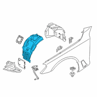 OEM 2020 BMW 740i xDrive Cover, Wheelhousing, Front Sec Diagram - 51-71-7-493-365