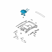 OEM 2006 Kia Spectra5 Lamp Assembly-OVERHEADEAD Console Diagram - 928202F000IM